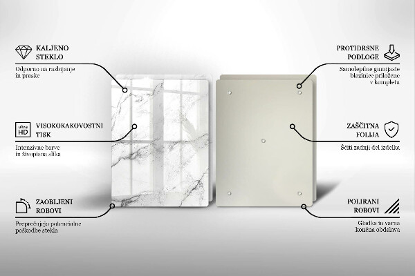 Skleněná krájecí deska Elegantní textura mramoru