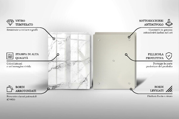 Skleněná krájecí deska Elegantní textura mramoru