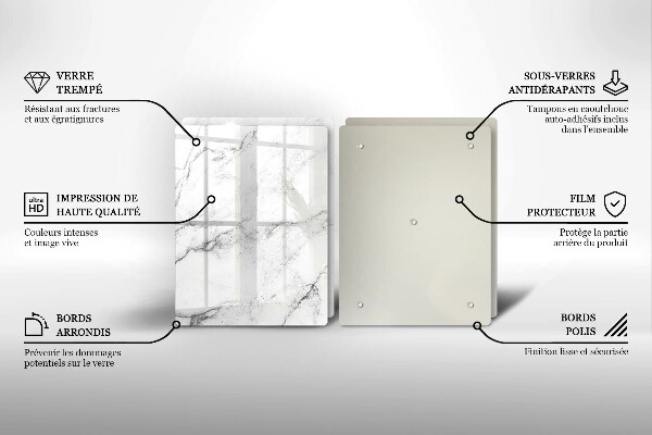 Skleněná krájecí deska Elegantní textura mramoru