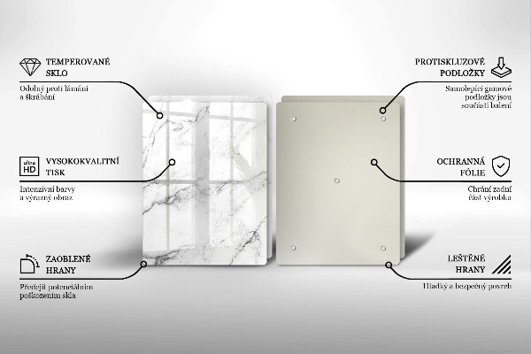 Skleněná krájecí deska Elegantní textura mramoru