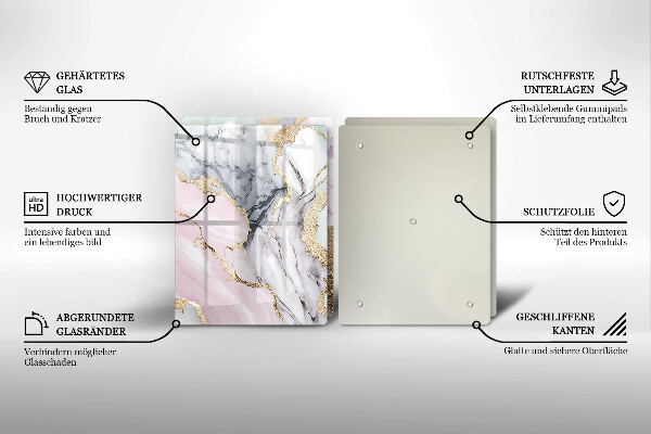 Skleněné krájecí prkénko Pastelový mramor