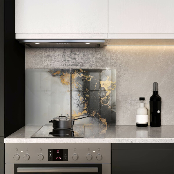 Krájecí prkénko skleněné Abstrakce se zlatem