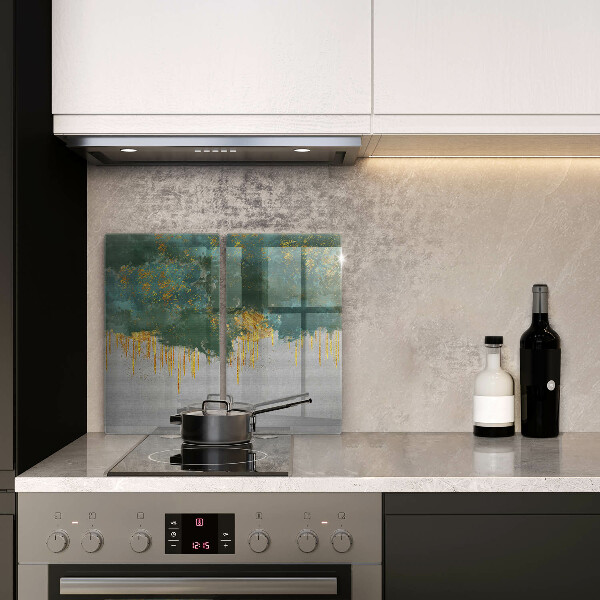 Krájecí prkénko skleněné Abstrakce se zlatem