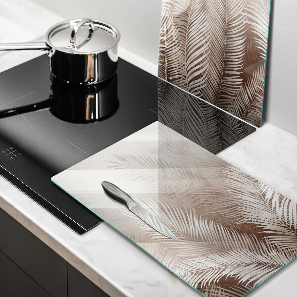 Skleněná krájecí deska Boho vegetační listy