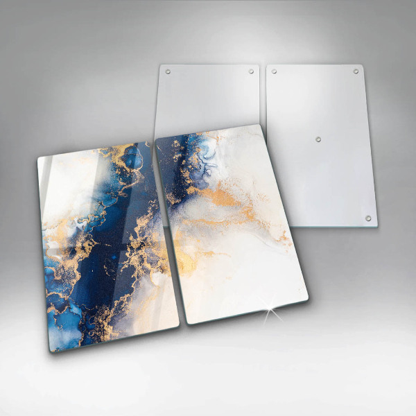 Skleněná krájecí deska Abstrakce s modrou