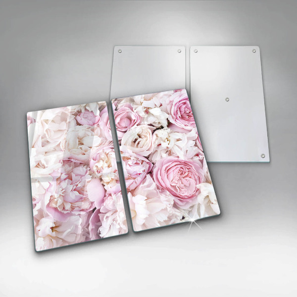 Skleněná krájecí deska Pivoňková kytice