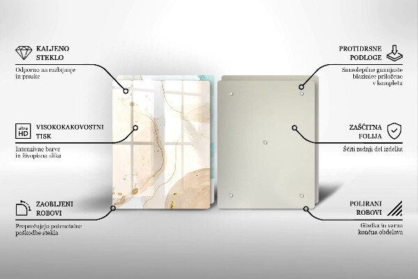 Skleněná krájecí deska Světlé boho tvary