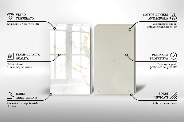 Skleněná krájecí deska Elegantní mramorový kámen