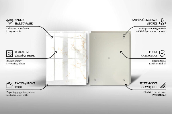 Skleněná krájecí deska Elegantní mramorový kámen