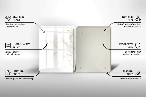 Skleněná krájecí deska Elegantní mramorový kámen