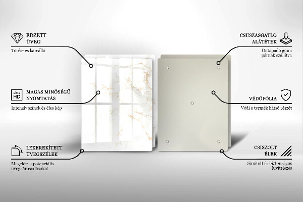 Skleněná krájecí deska Elegantní mramorový kámen