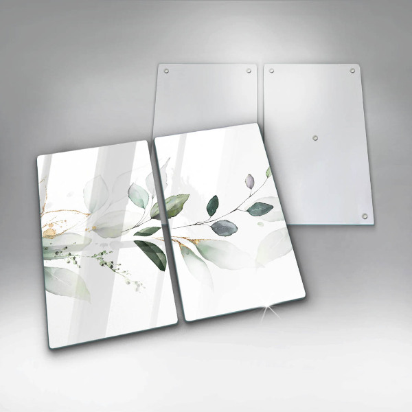 Skleněná krájecí deska Akvarel listy