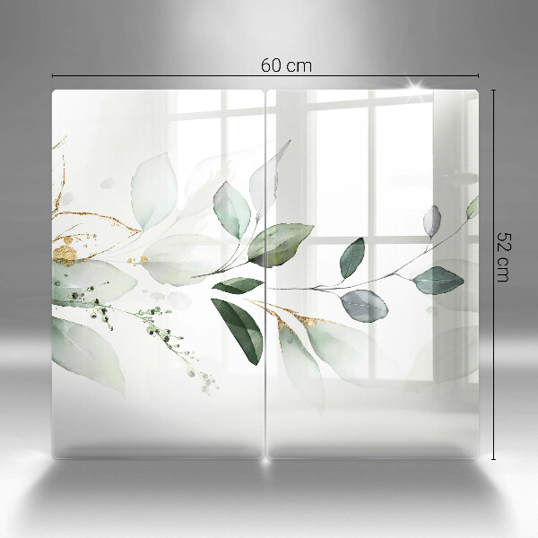 Skleněná krájecí deska Akvarel listy