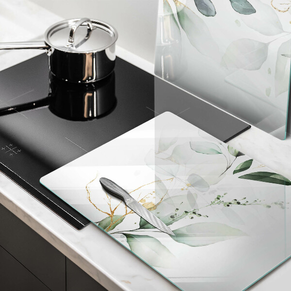 Skleněná krájecí deska Akvarel listy