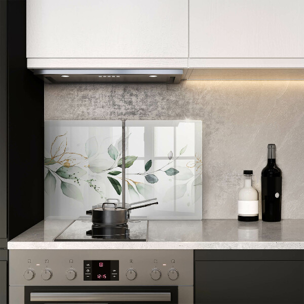 Skleněná krájecí deska Akvarel listy