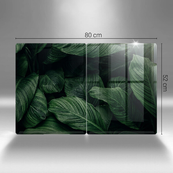 Skleněná krájecí deska Tmavé listy