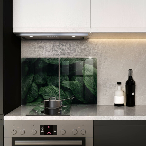 Skleněná krájecí deska Tmavé listy