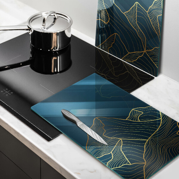 Skleněná krájecí deska Abstraktní hory