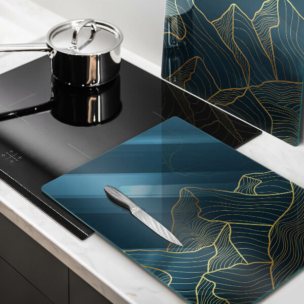 Skleněná krájecí deska Abstraktní hory