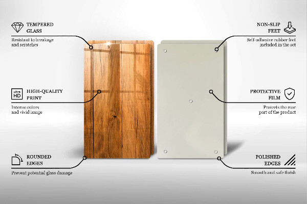 Skleněná krájecí deska Dřevěná prkna