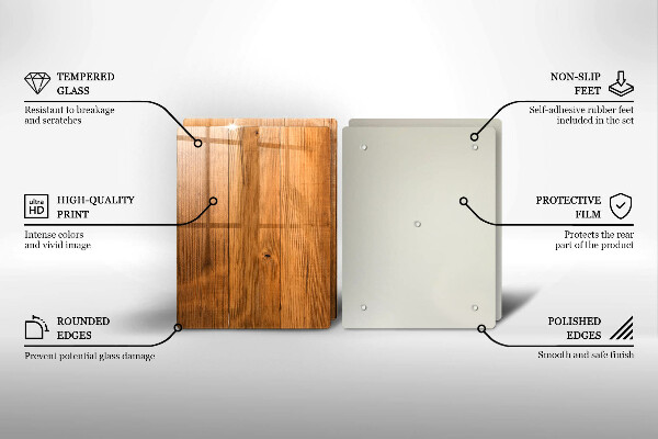 Skleněná krájecí deska Dřevěná prkna