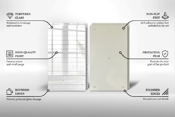 Skleněná krájecí deska Moderní světlé desky