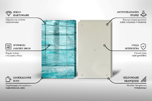 Skleněná krájecí deska Vintage dřevěné desky