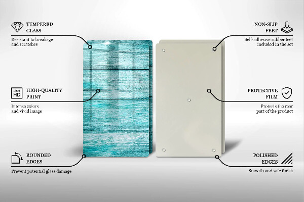 Skleněná krájecí deska Vintage dřevěné desky