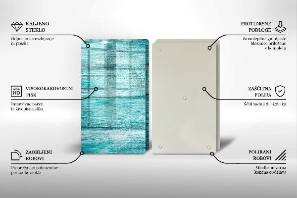 Skleněná krájecí deska Vintage dřevěné desky