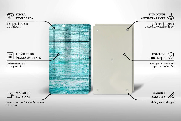 Skleněná krájecí deska Vintage dřevěné desky