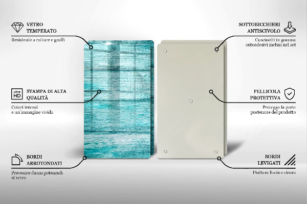 Skleněná krájecí deska Vintage dřevěné desky