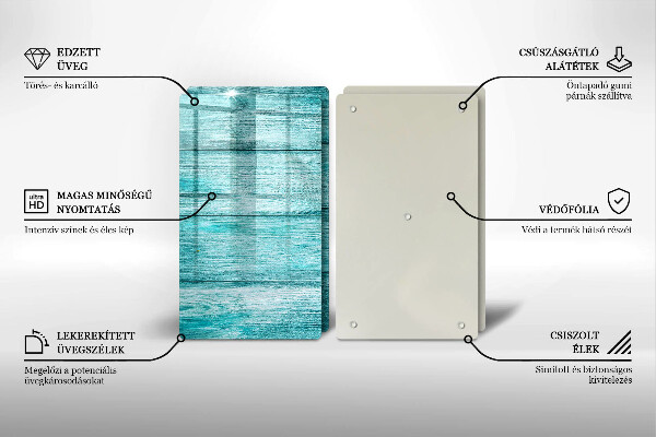 Skleněná krájecí deska Vintage dřevěné desky