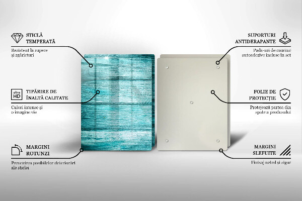 Skleněná krájecí deska Vintage dřevěné desky