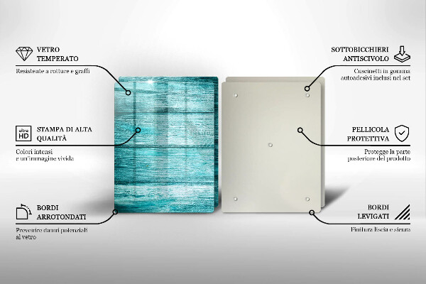 Skleněná krájecí deska Vintage dřevěné desky
