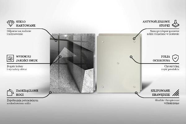 Skleněná krájecí deska Konkrétní abstrakce