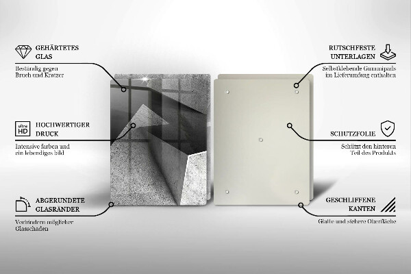 Skleněná krájecí deska Konkrétní abstrakce