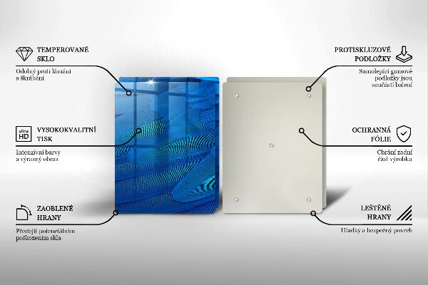 Skleněná krájecí deska Ptačí peří