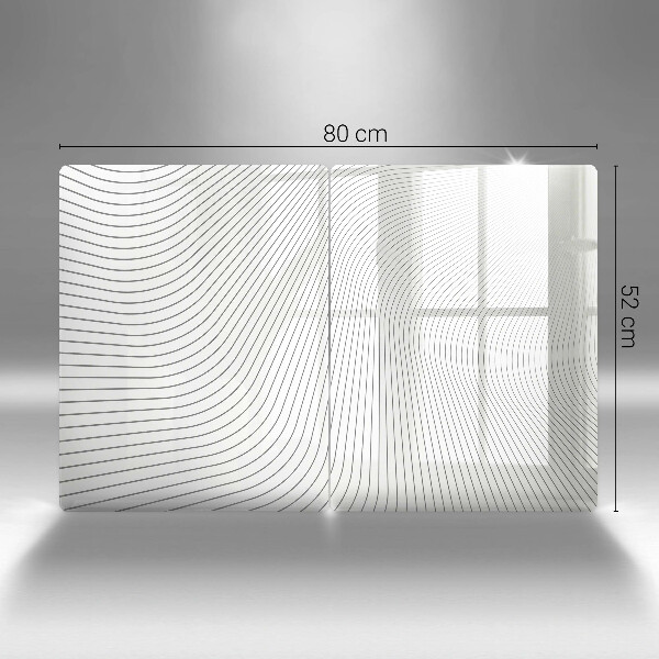 Skleněná krájecí deska Moderní čáry vzor