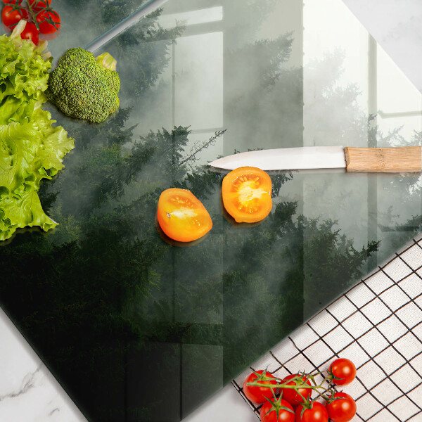 Skleněná krájecí deska Zamlžená lesní krajina