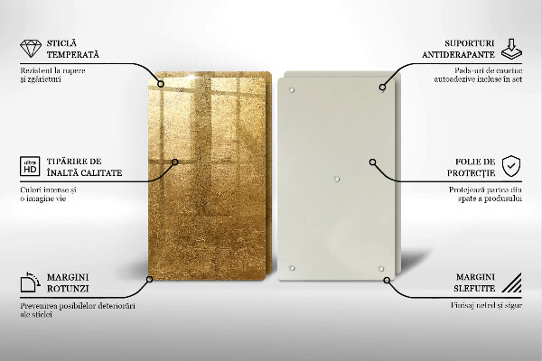 Skleněná krájecí deska Zlatá textura pozadí