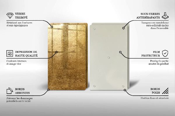 Skleněná krájecí deska Zlatá textura pozadí