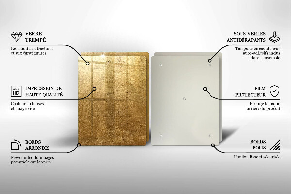 Skleněná krájecí deska Zlatá textura pozadí