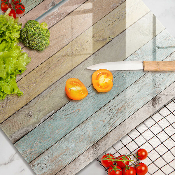 Skleněná krájecí deska Barevné vintage desky