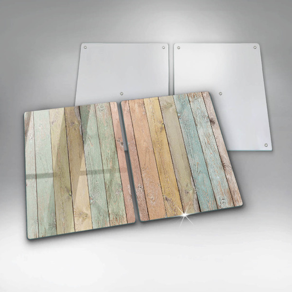 Skleněná krájecí deska Barevné vintage desky