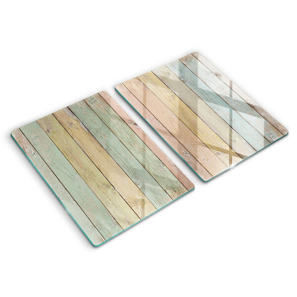 Skleněná krájecí deska Barevné vintage desky