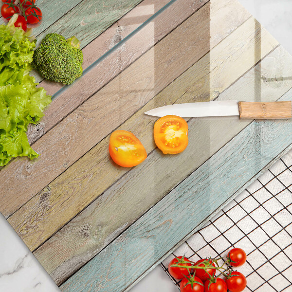 Skleněná krájecí deska Barevné vintage desky