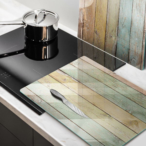 Skleněná krájecí deska Barevné vintage desky