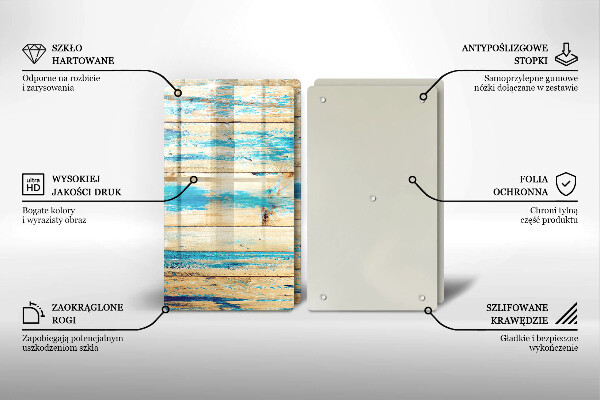 Skleněná krájecí deska Retro dřevěné desky