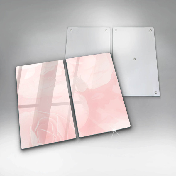 Skleněná krájecí deska Pozadí pastelových růží