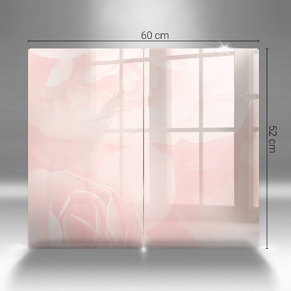 Skleněná krájecí deska Pozadí pastelových růží